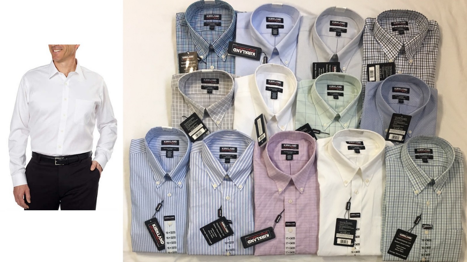 kirkland slim fit dress shirt